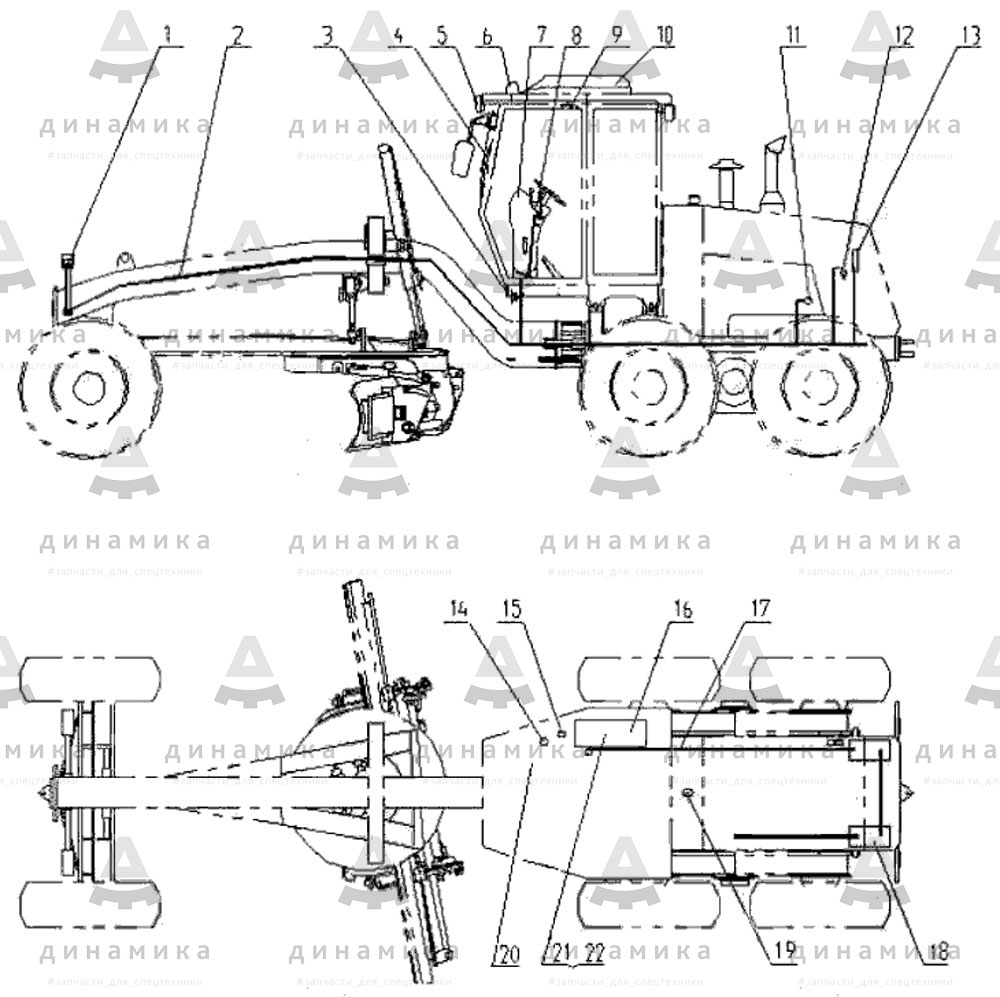 Схема автогрейдера дз 98а